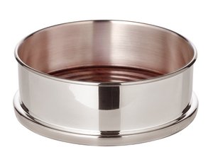 EDZARD coaster, bottle coaster Derby, heavy silver plated, with wooden base, diameter 13 cm