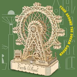 Inspirebox, 3D-Spieluhr, Holzpuzzle Riesenrad, BE011926, 28,8 x 14,5 x 33 cm
