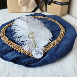 Cappello Pete di lusso | Velluto blu | Santo Bastone