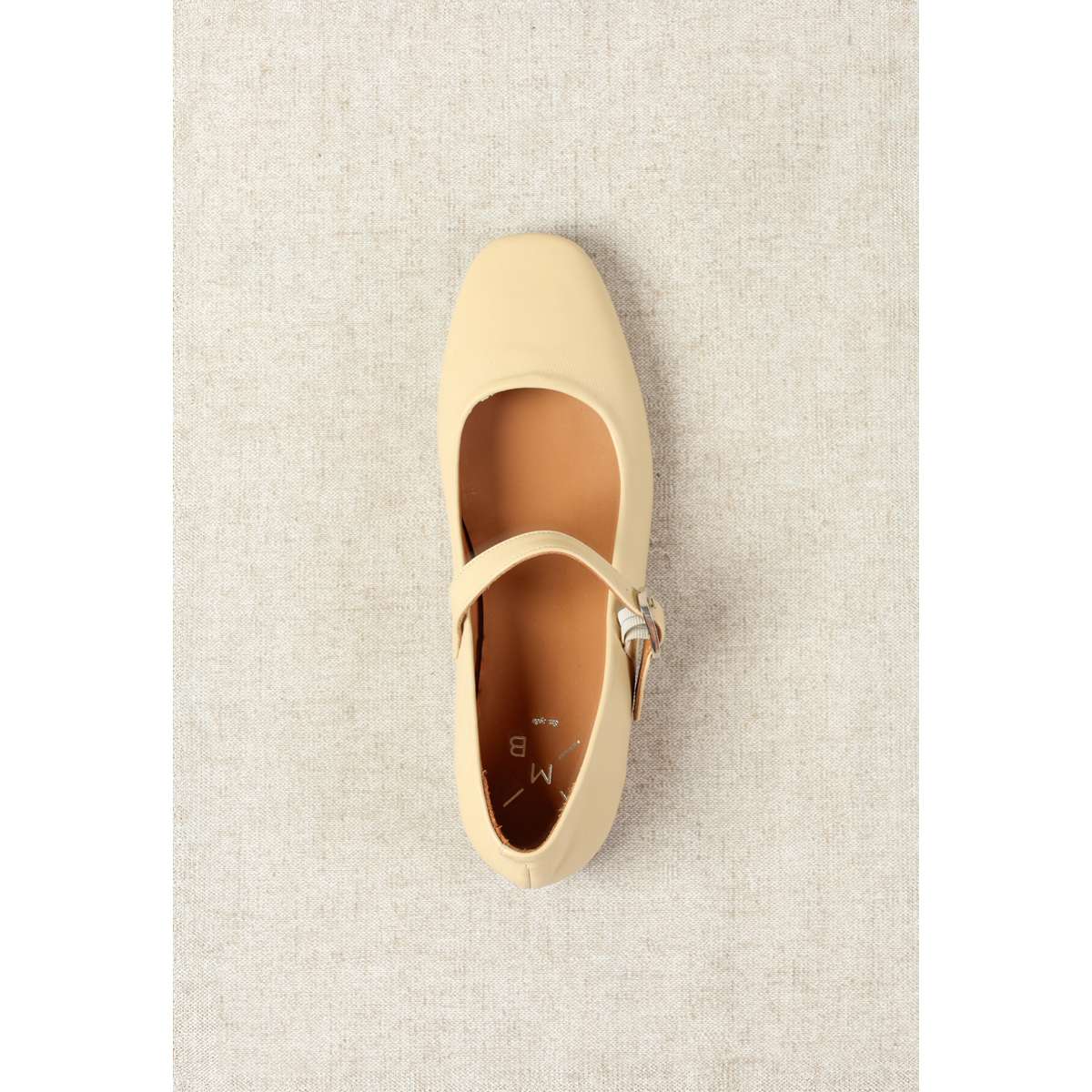 YOTA YELLOW – Mary-Jane-Ballerinas mit quadratischer Zehenpartie