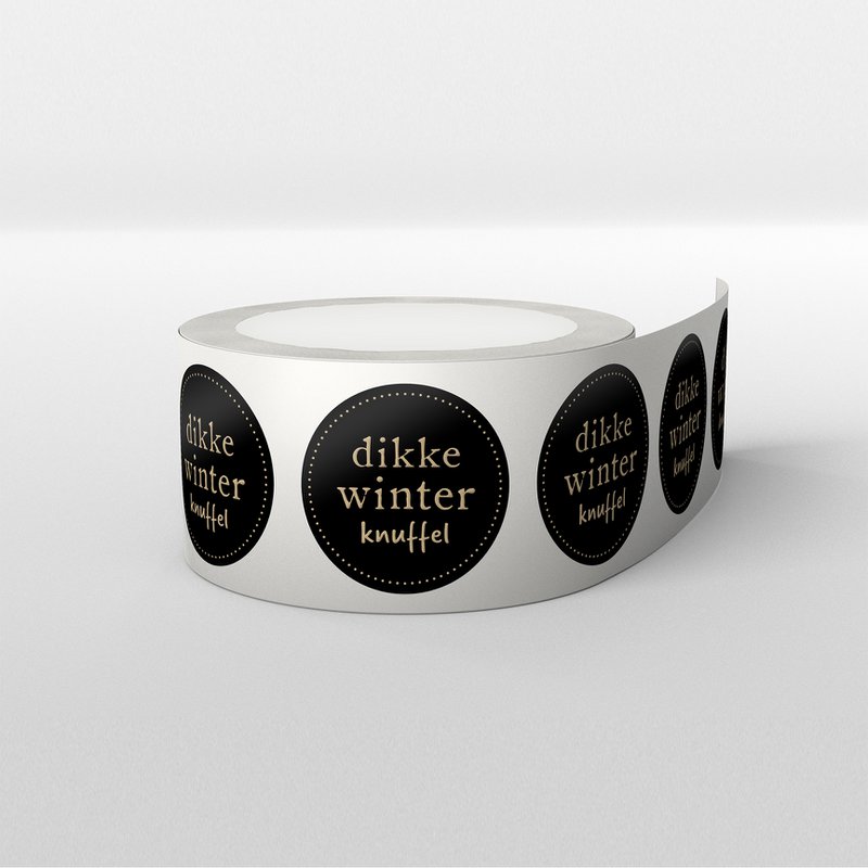 Sticker Thick Winter Hug | gold foil