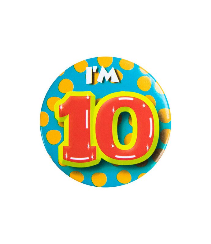 Fødselsdagsmærke - jeg er 10