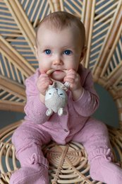 Buciki dziecięce różowe | Merinowool i kaszmir