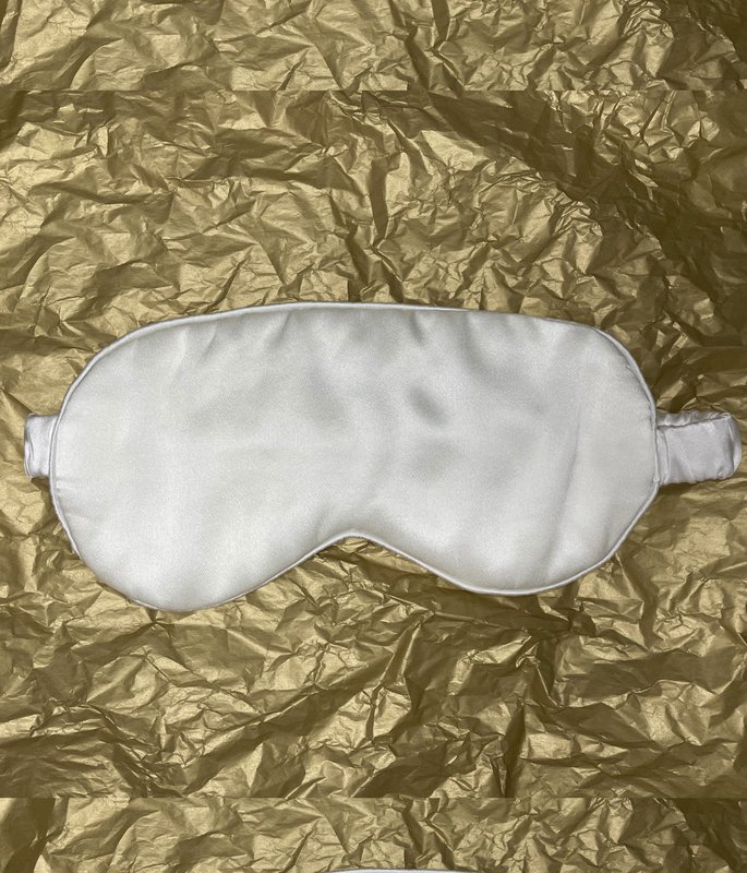 Masque de sommeil en soie Ivoire Solide