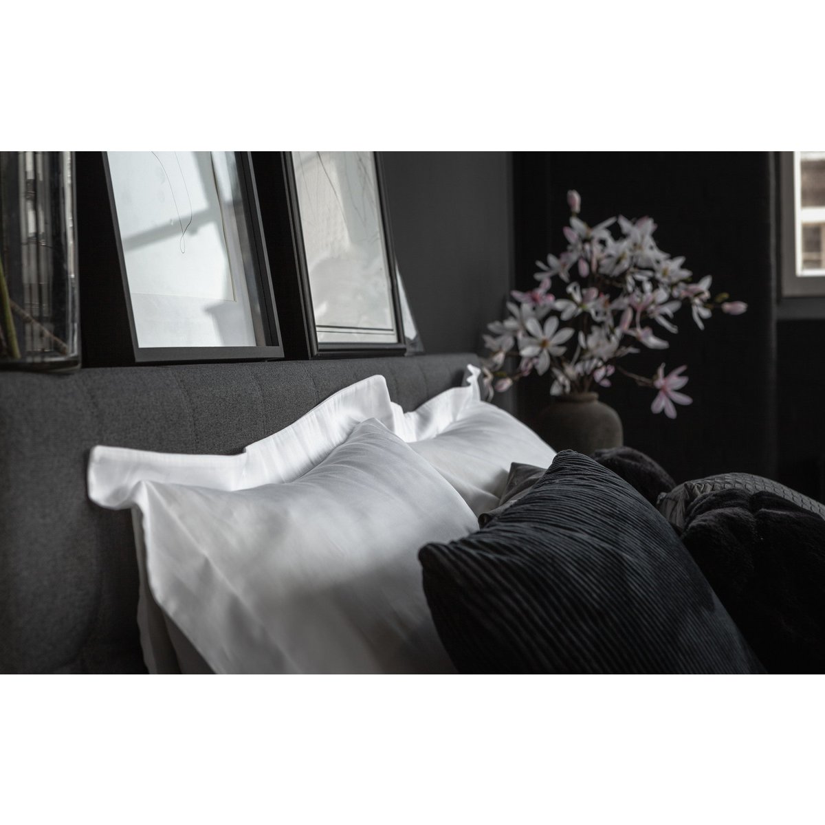 100% Cotton Satin Duvet Cover Set White Whisper