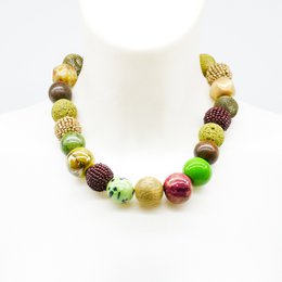 Collier Stephisimo "Bollywood", Oliv Brown