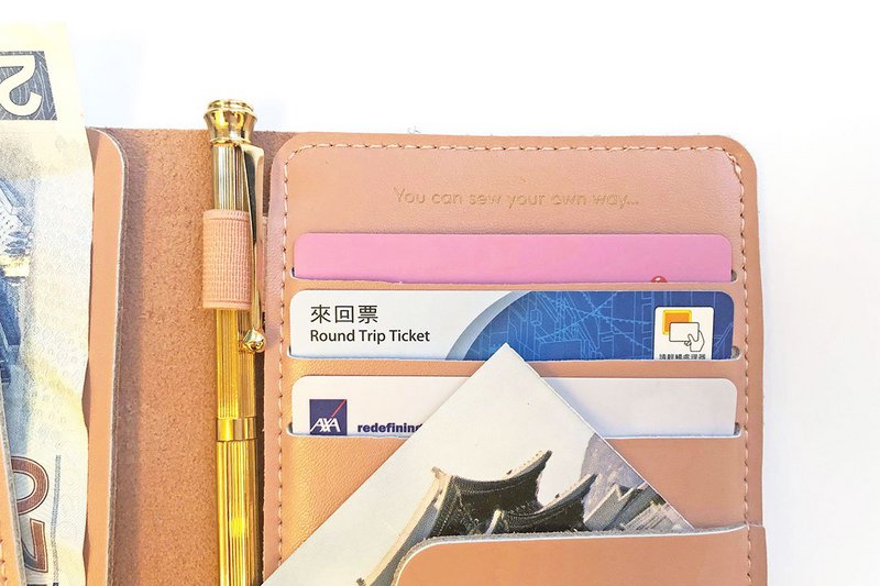 Stitch Travel Wallet - Pink