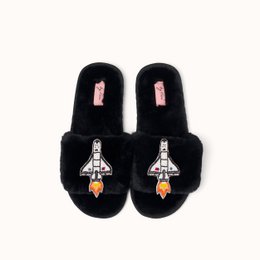 Black slippers