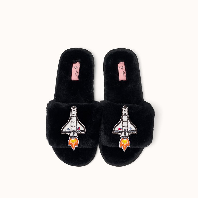 Black slippers