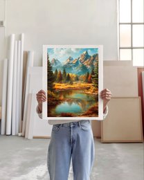Kunstdruck Vintage Berge A4 von A3