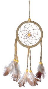 Dromenvanger 9 cm, suèdelook beige