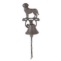 Old-fashioned Doorbell Dog 14x14x24 cm Brown Metal