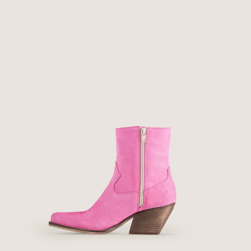 Janice Fucsia Texan Ankle Boots