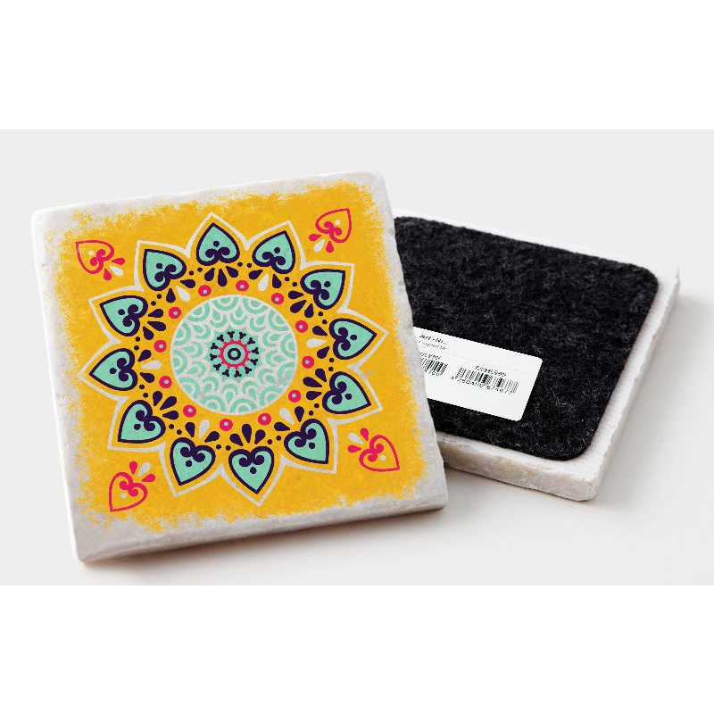 Marble coaster pattern colorful