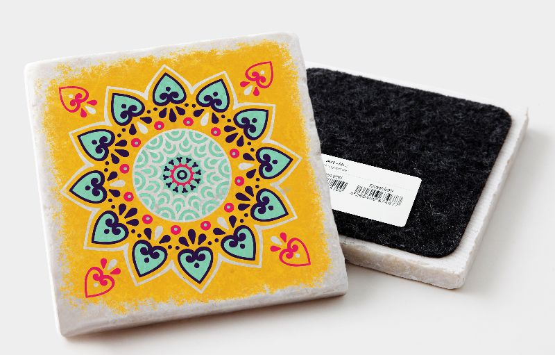 Marble coaster pattern colorful