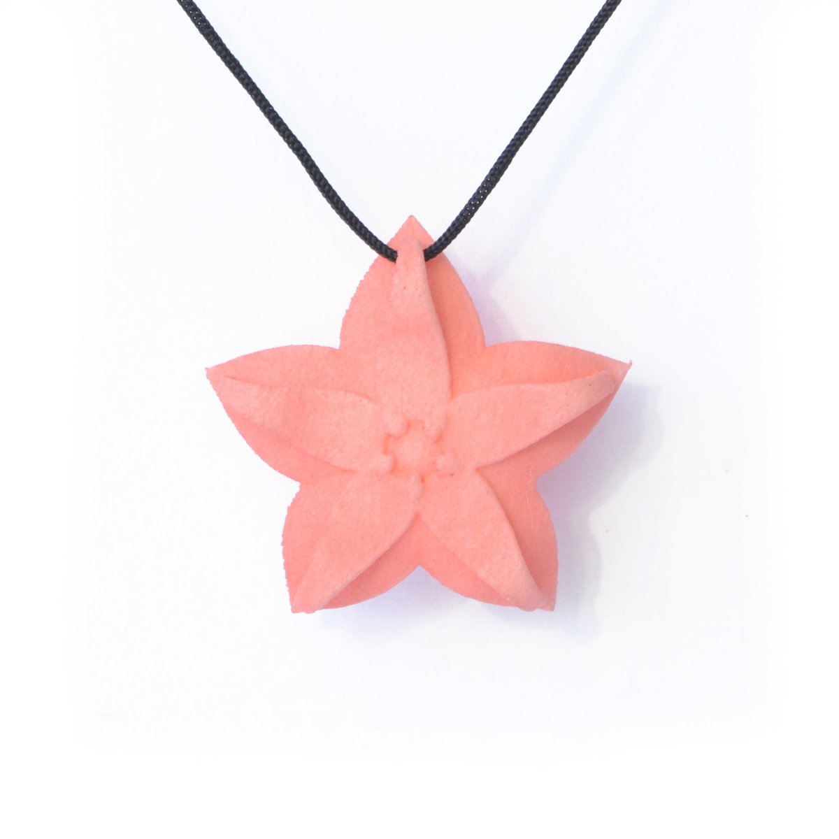 Colgante Flor Única - Coral Dalia