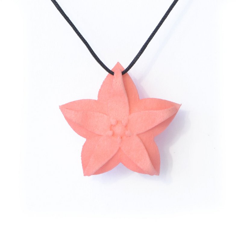 Colgante Flor Única - Coral Dalia