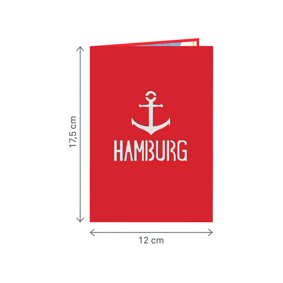 Pop-upkaart van Hamburg
