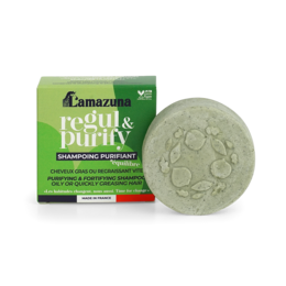 Shampoo solido per capelli grassi - Spirulina e argilla verde - Regul & Purify