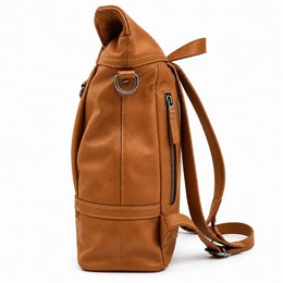 Rolltop -rygsæk Rucksack fører solbrun