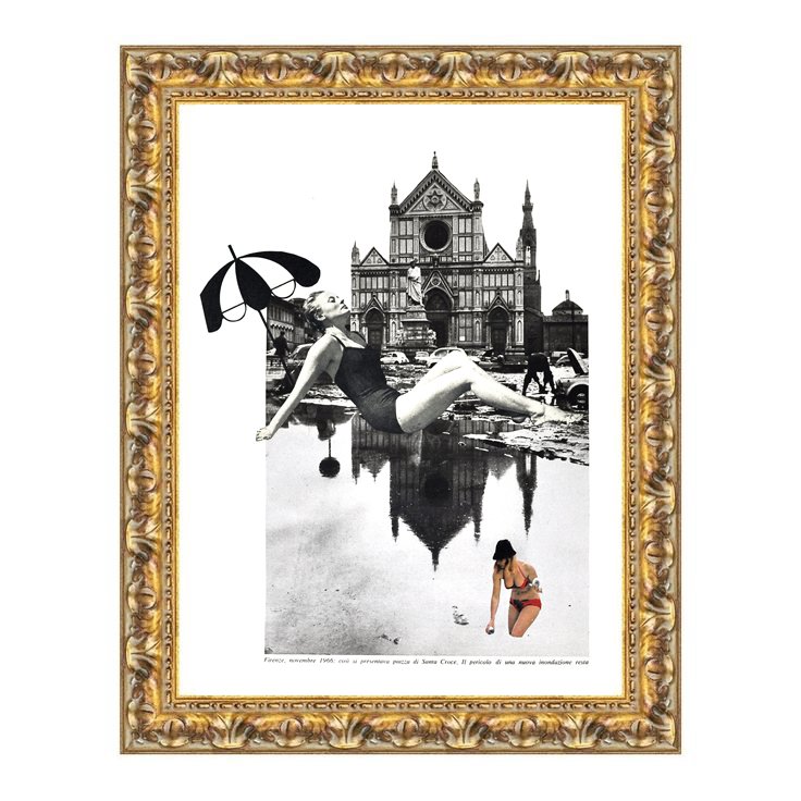 Collager dedikeret til Firenze - Fine Print Analog Collage