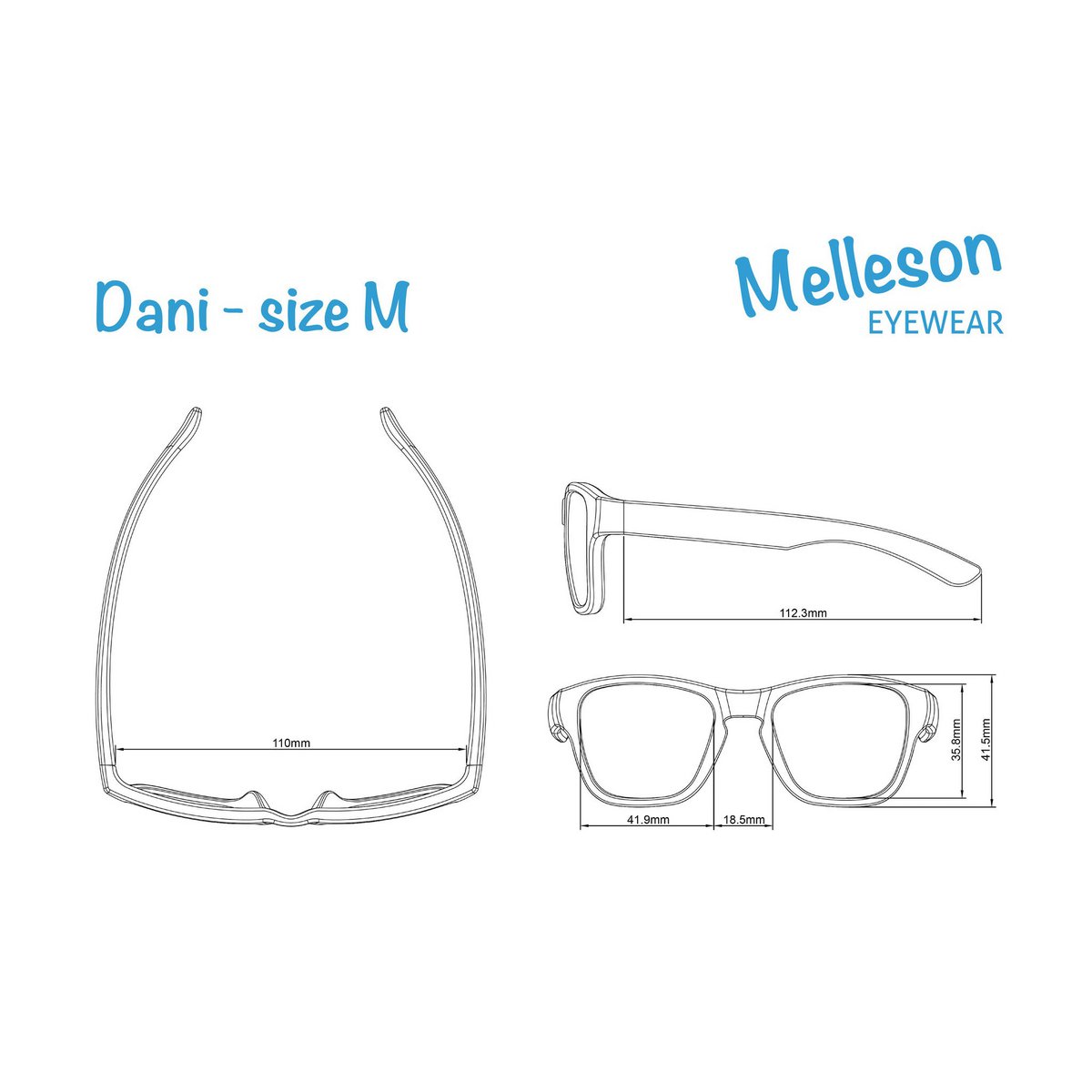 Children's sunglasses Dani 3-7 years - size M - Moss green with mirror coating lenses