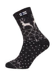 Ein Paar 80% Wollsocken Norwegen Flagge & Norweger Design