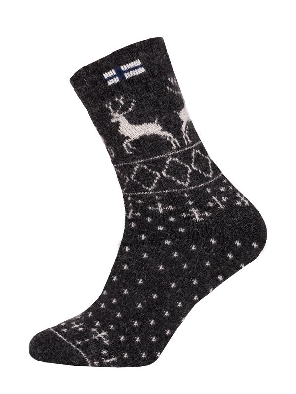Ein Paar 80% Wollsocken Norwegen Flagge & Norweger Design