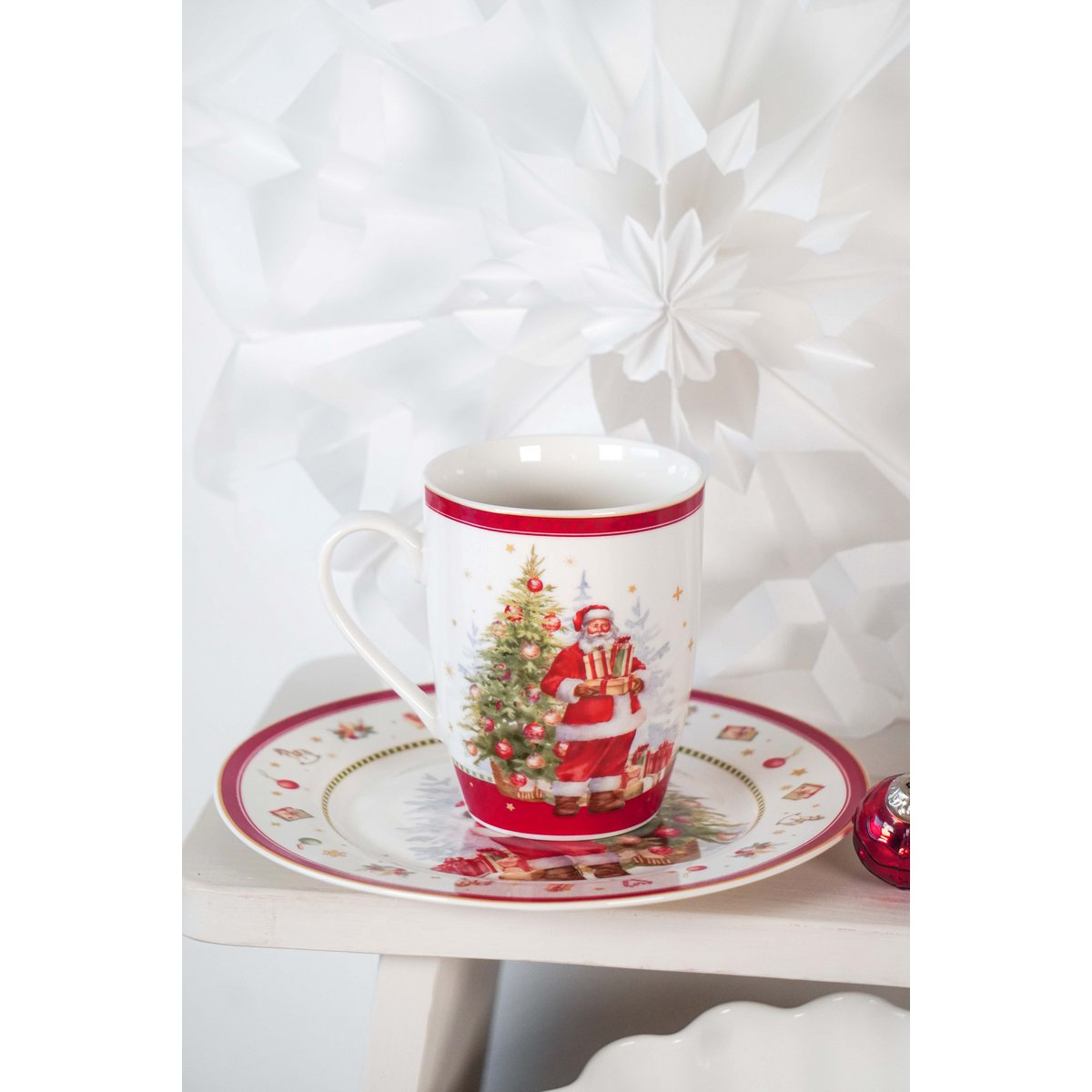 Porcelænskrus Happy Santa 360 ml Isabelle Rose