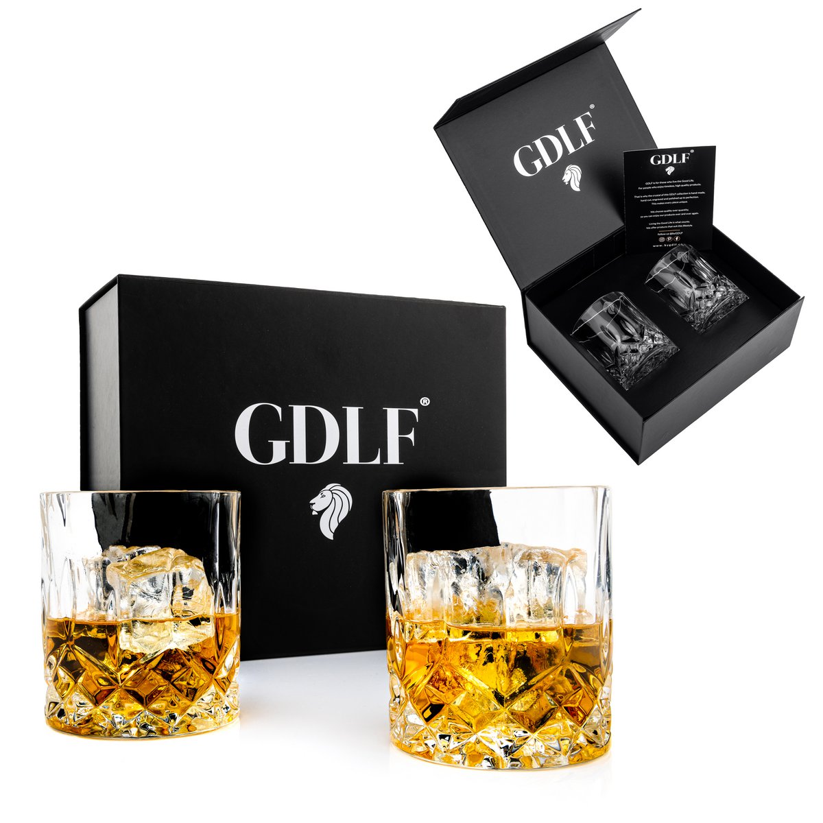 Vintage Whiskey Glasses in Gift Box