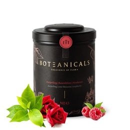 A dark, round tin containing Darjeeling black tea blended with rose blossom and raspberry. The tin has a red label and the tea leaves are visible through the transparent lid, along with some red rose petals.
The product is a Darjeeling black tea blend with rose blossom and raspberry. The key details that can be extracted from the image and product title are:
Colors: Black tea leaves, red rose petals
Materials: Metal tin container
Style: Round, dark-colored tin
Shapes: Round tin, rose petals
Ingredients: Darjeeling black tea, rose blossom, raspberry
This description provides enough information about the product's key attributes to enable semantic search for terms like "Darjeeling tea", "rose tea", "raspberry tea", and even more specific queries like "round black tea tin with rose".