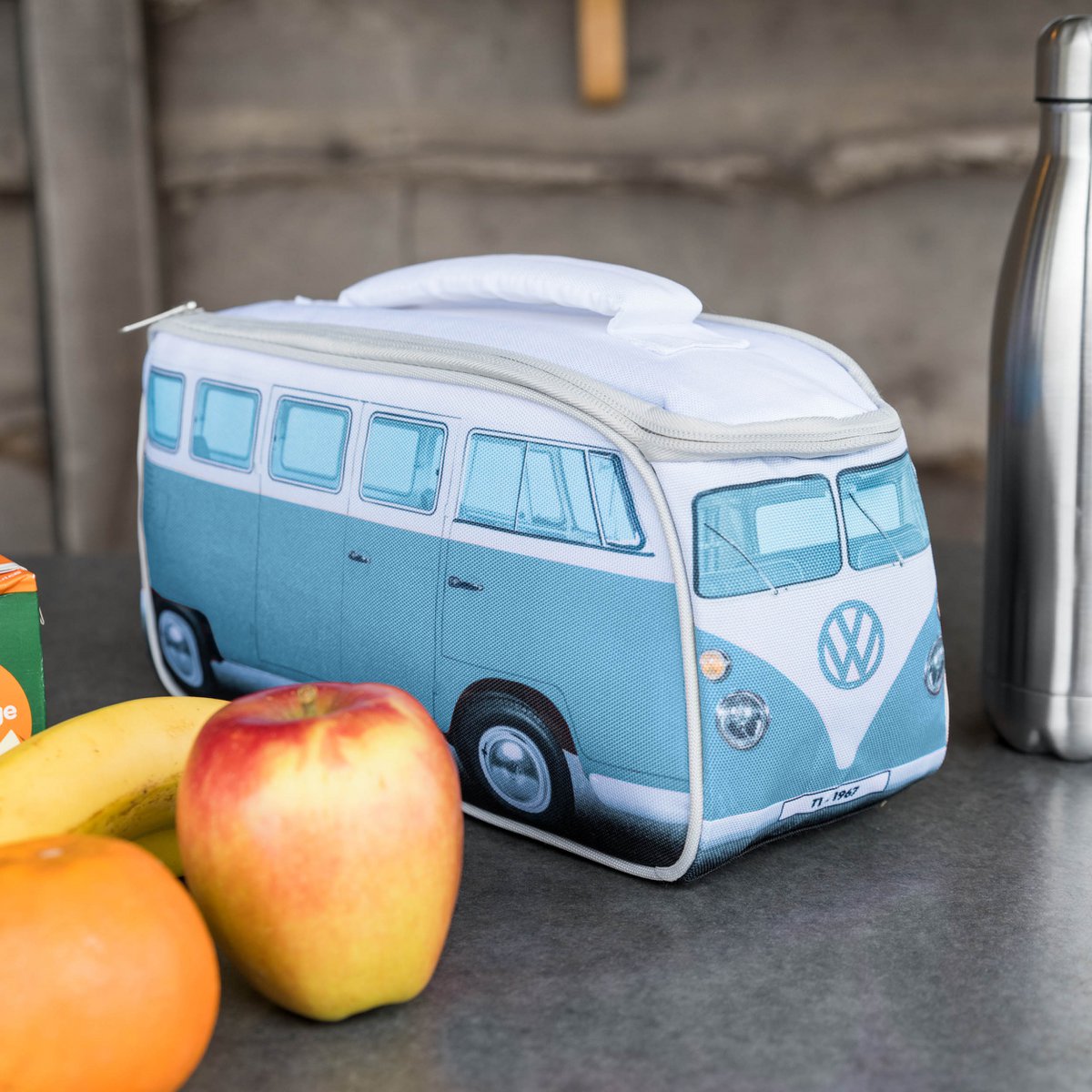 Volkswagen VW T1 Bus Lunch Bag - Front/Blue