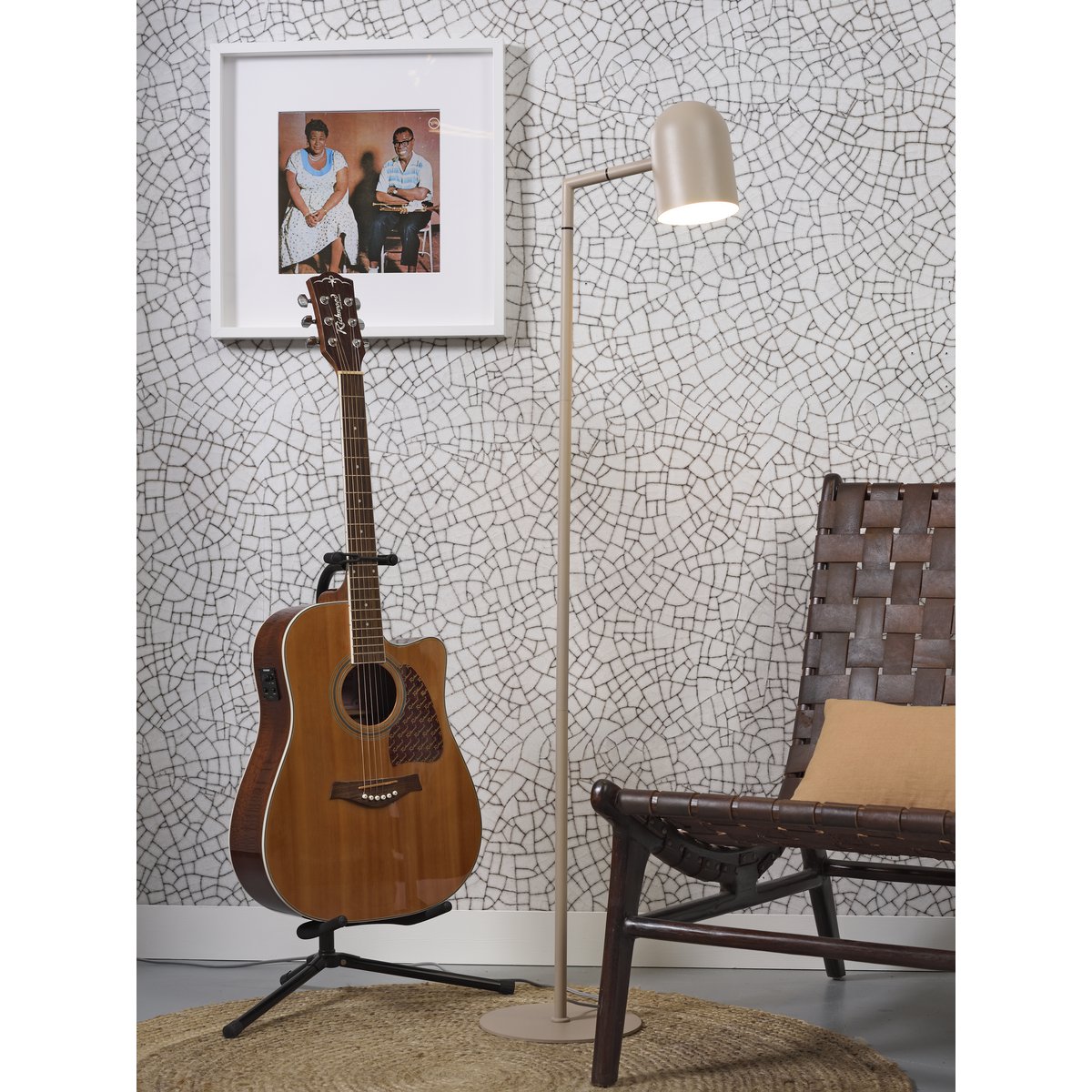 Vloerlamp ijzer Marseille zand