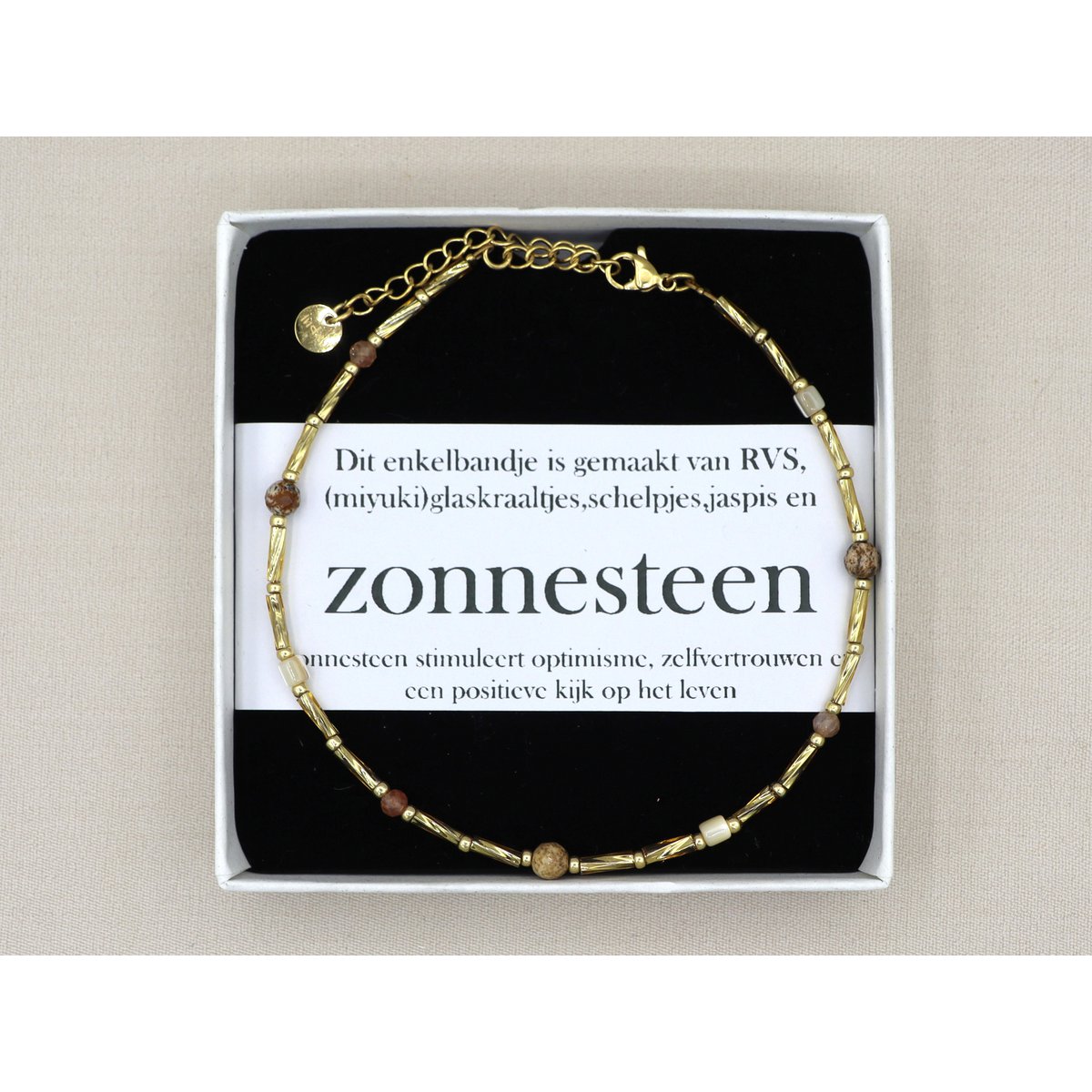 Oorbellen Fira jaspis en zonnesteen, zilver of goud roestvrijstaal