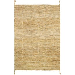 LHENA YELLOW BROWN M moderne uldtæppe