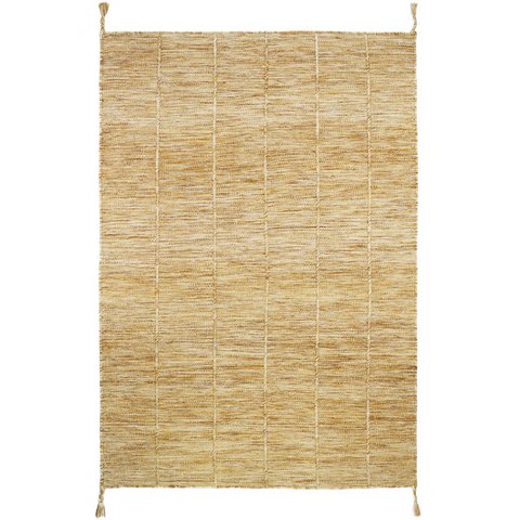LHENA YELLOW BROWN M moderner Wollteppich