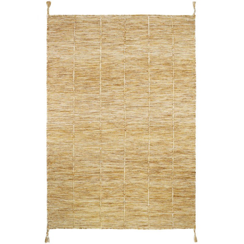 LHENA YELLOW BROWN M moderne uldtæppe
