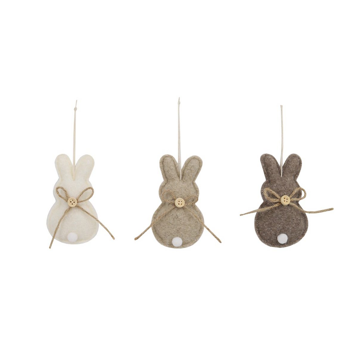 Filz-Hasenfeder 10 cm 3 sort. Isabelle Rose