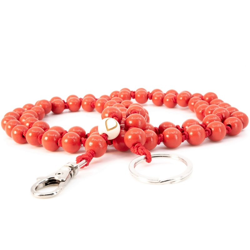 Mobiele telefoonketting universeel, houten kralen, handgemaakt - The Watermelon