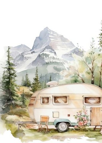 Sustainable card - Caravan