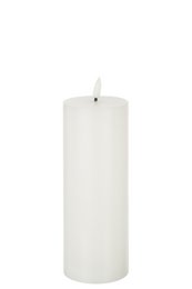 J-Line cylinder candle - white - large - LED lights