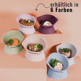 ne&no® Erhöhter Silikon Katzennapf + mit verstellbarer Neigung