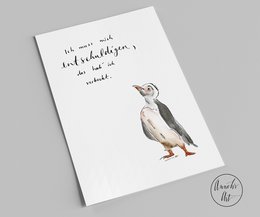 apology card | Postcard | I have to apologize, I messed that up | cute penguin