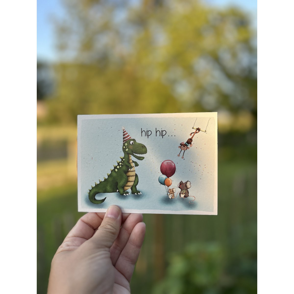 Postcard - bioder dino