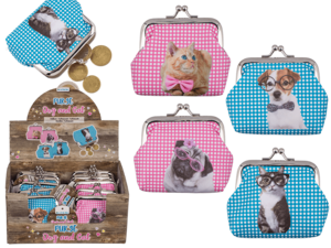 PVC Portemonnee, hond & kat,
