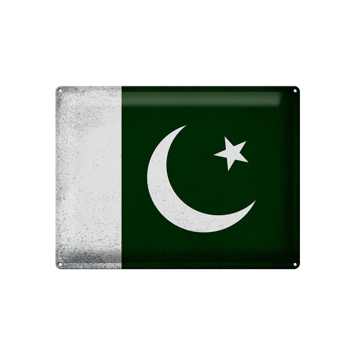 Tin Sign Flag Pakistan 40x30cm Flag Pakistan Vintage