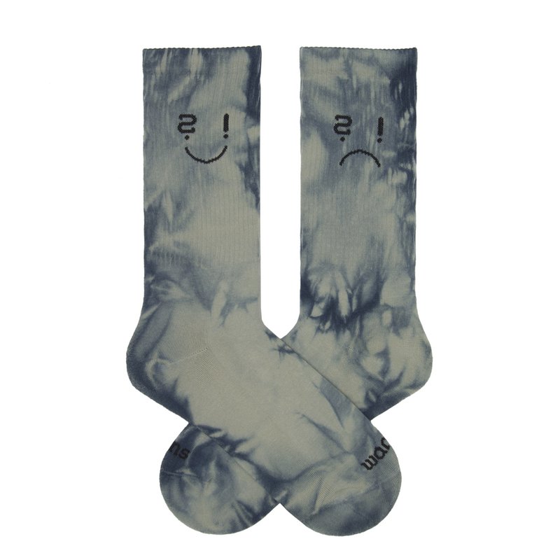 Classic Height Rundsocken aus Bio-Baumwolle - Tie Dye Blue