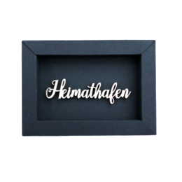 HEIMATHAFEN - frame card wood lettering magnet