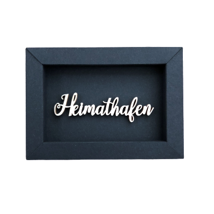 HEIMATHAFEN - frame card wood lettering magnet