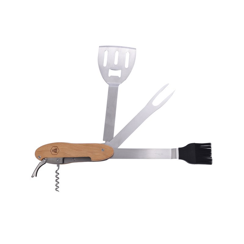 Faltgrillset mit Korkenzieher